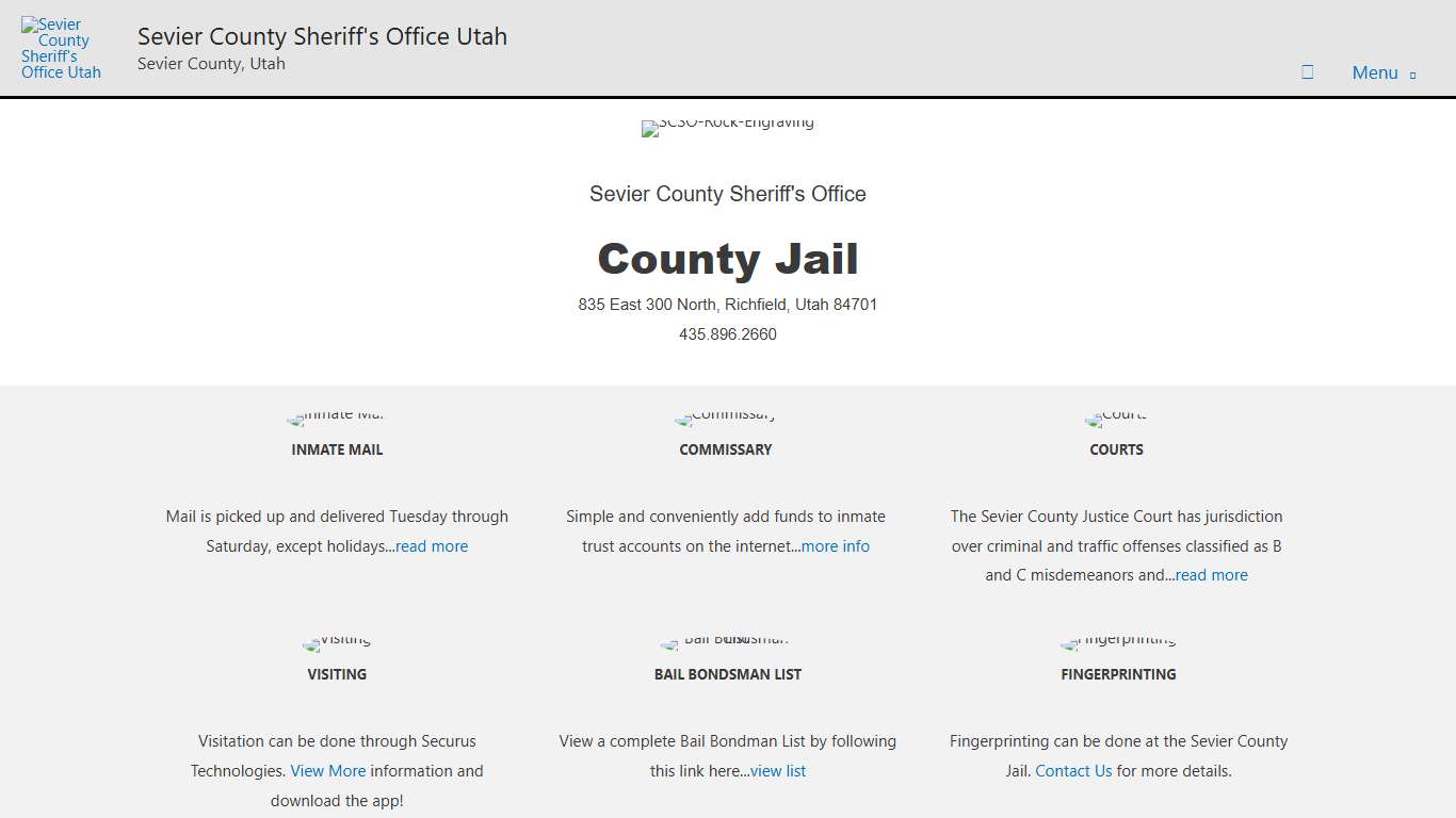 Jail Sevier County Sheriff's Office Utah